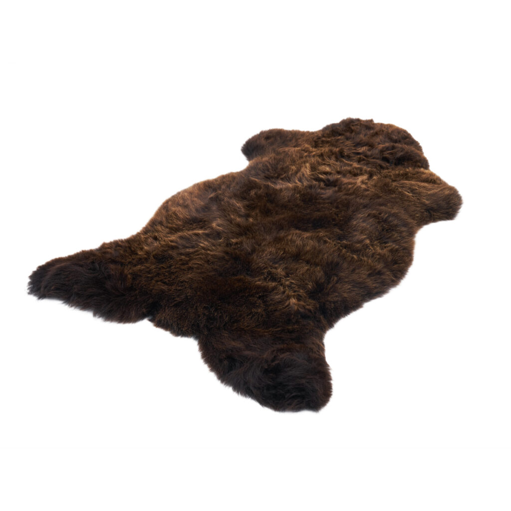 dark brown sheepskin